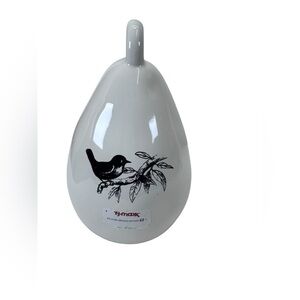 Rae Dunn. White and Black Bird Silhouette Ornament